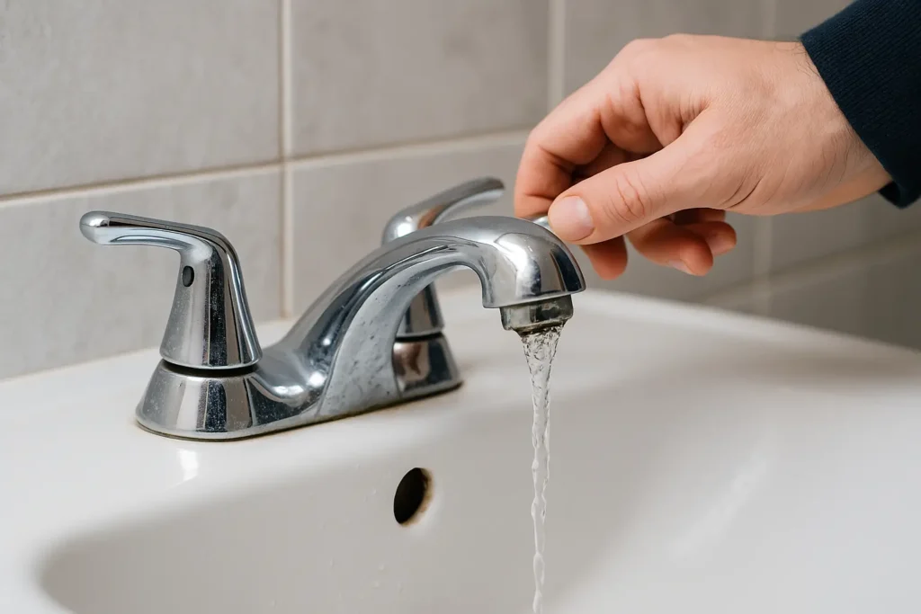 faucet with low water pressure after plumbing repair