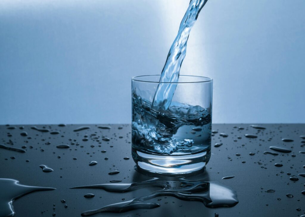 water Pouring in Pint Glass
