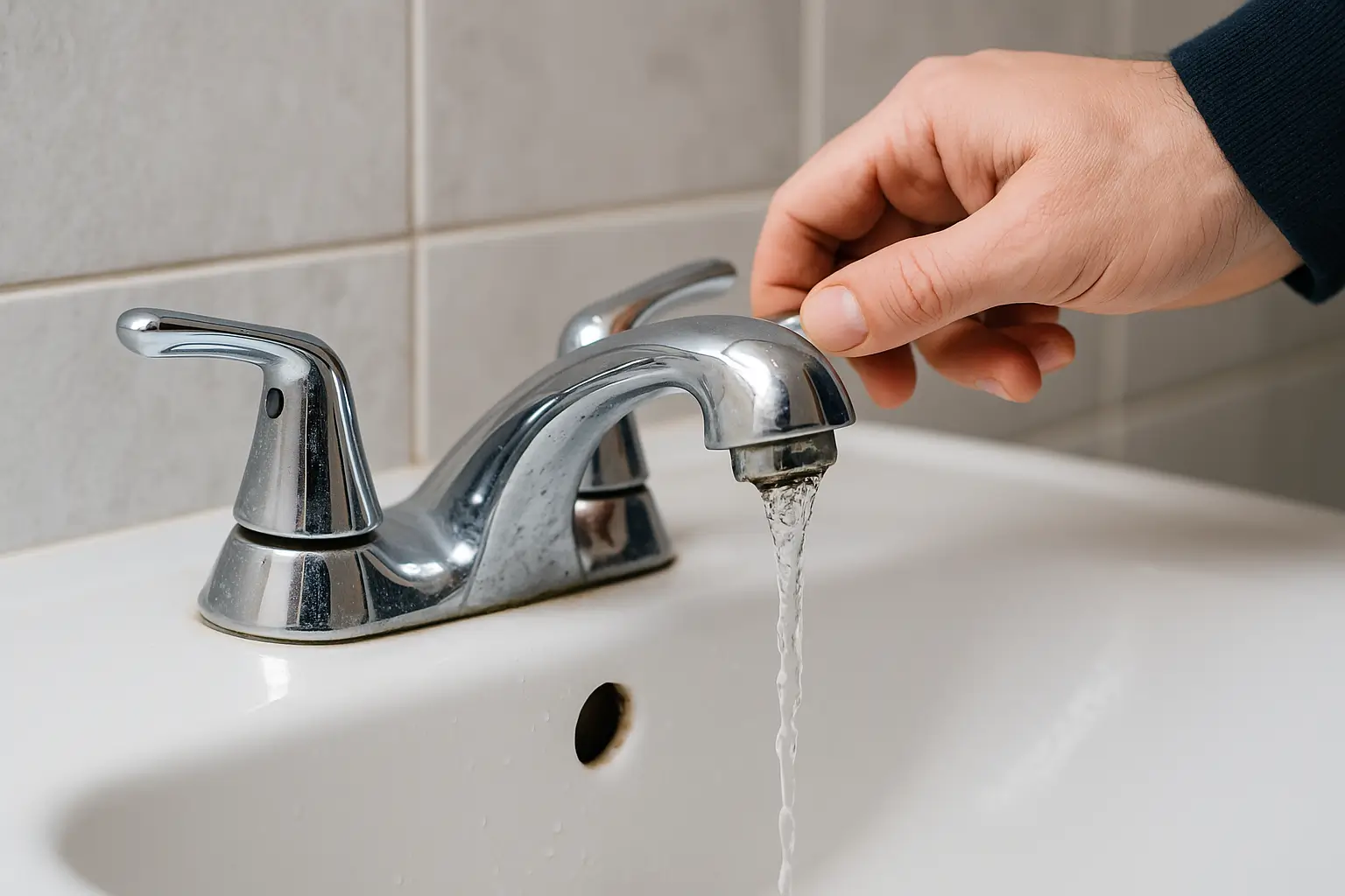 faucet with low water pressure after plumbing repair